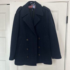 Faherty Navy Knit Peacoat - Size Small